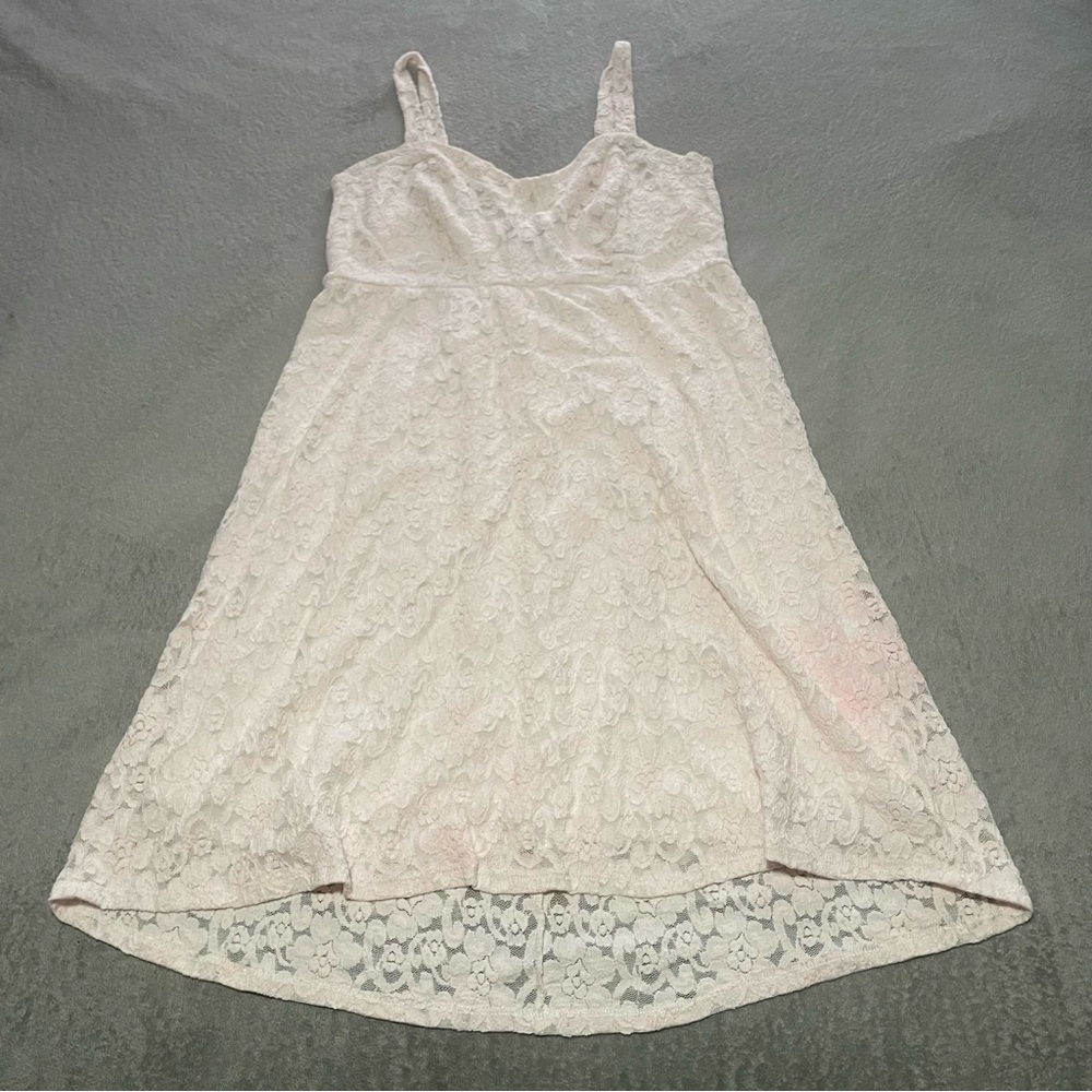 Torrid lined lace midi dress in light pink size 1X